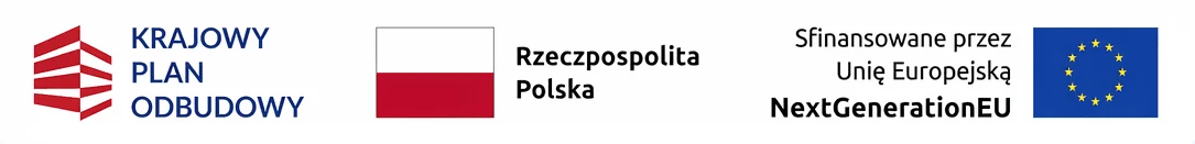 Logotyp Krajowego Planu Odbudowy i Zwiększania Odporności (KPO) – Sfinansowane przez Unię Europejską NextGenerationEU